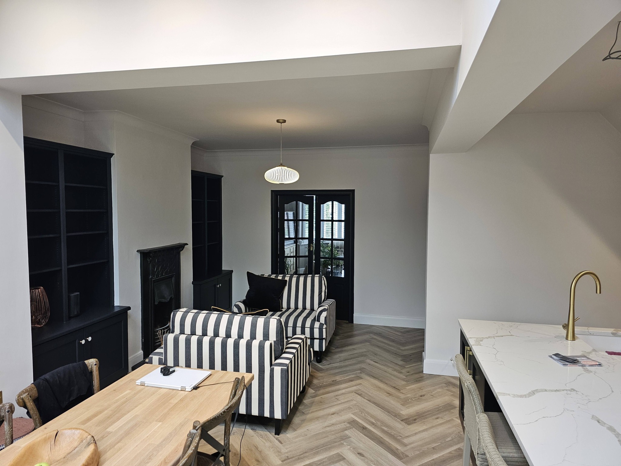 Close-up decorating detail from a completed Matthew Baynham project