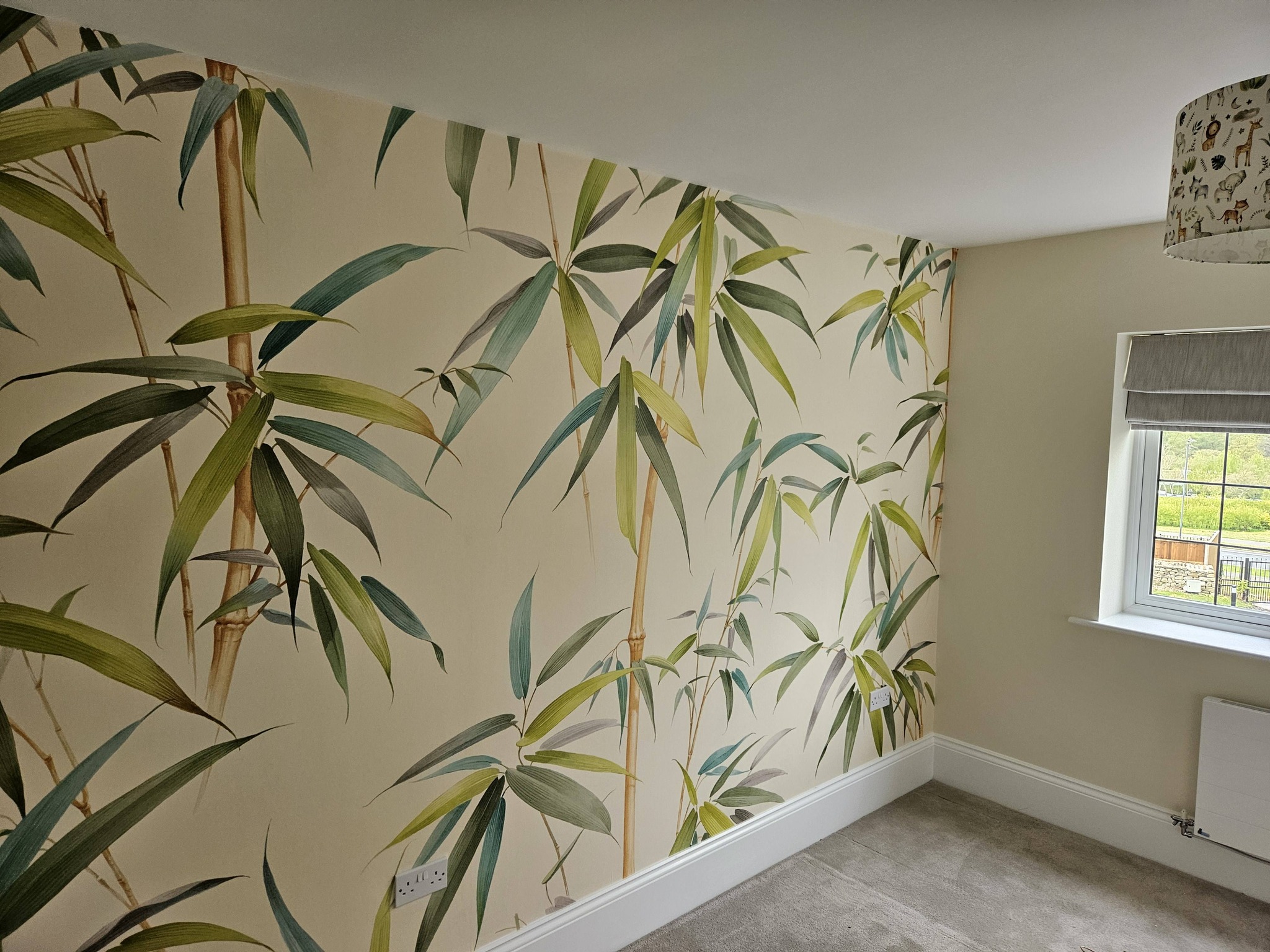 Decorative wallpaper feature wall by Matthew Baynham
